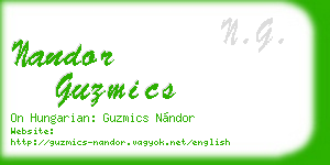 nandor guzmics business card